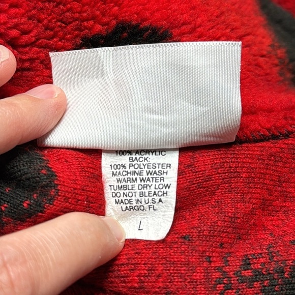 Vintage Four Seasons Red Wolf Moon Full Zip Fleece Jacket Large - Picture 8 of 10